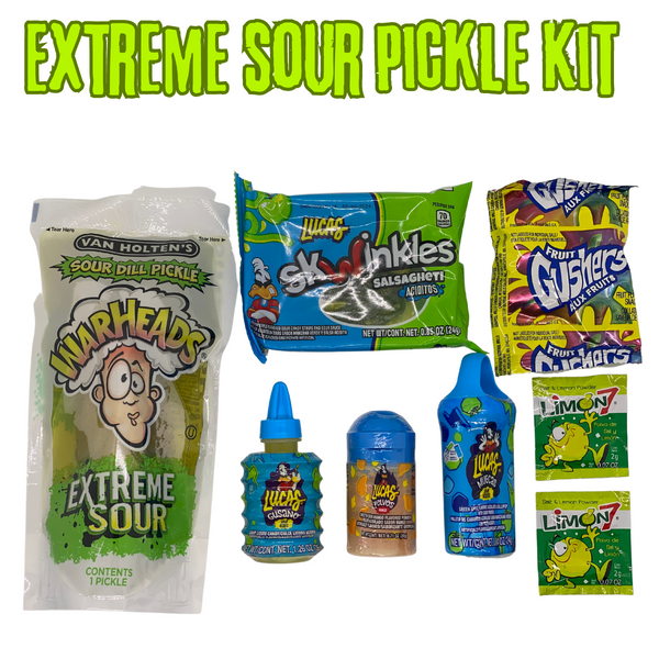 Extreme Sour Warhead Pickle Kit - Rustito's Dulces